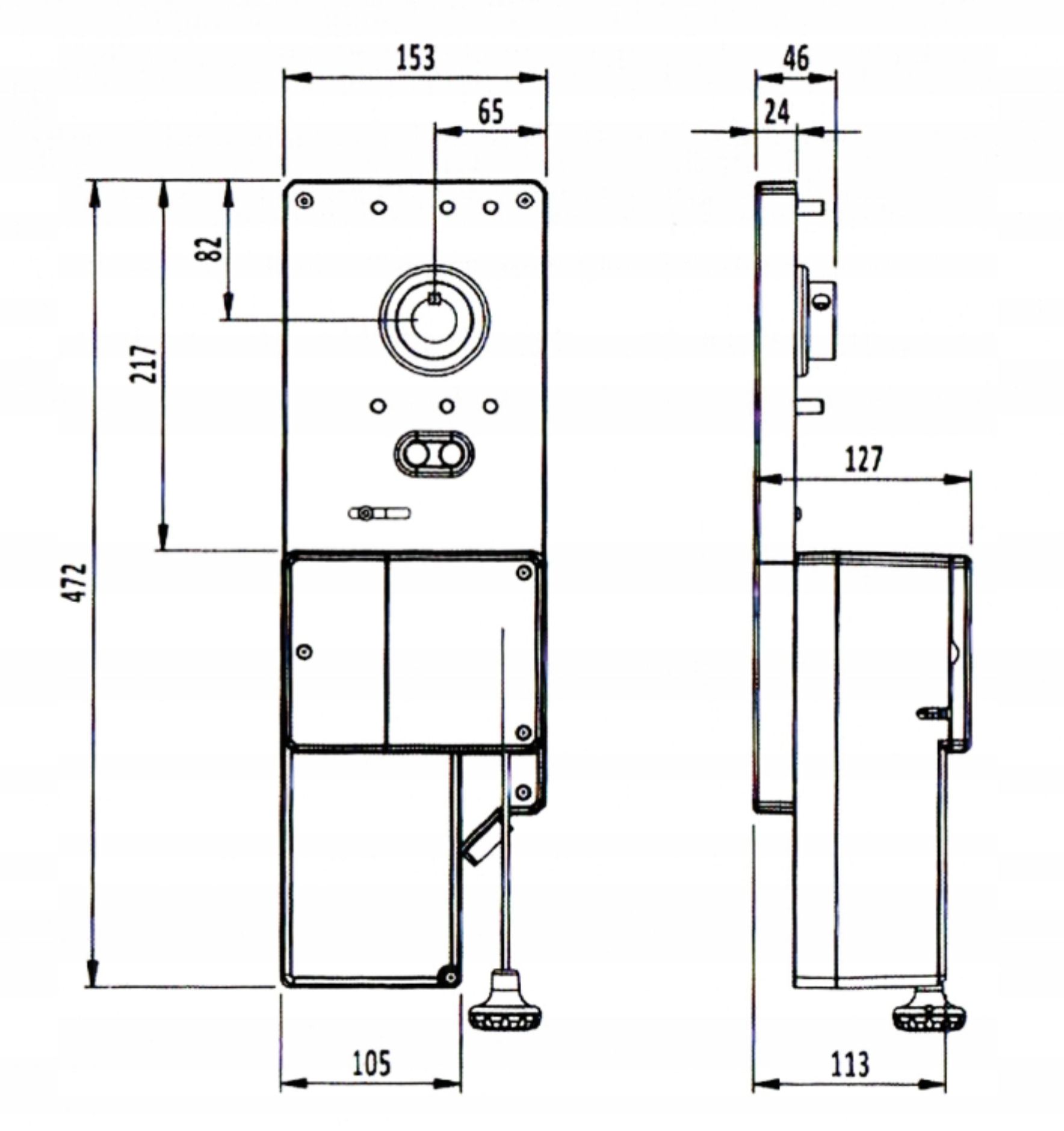 Side/Shaft-Mounted Garage Door Operator up to 15 m²