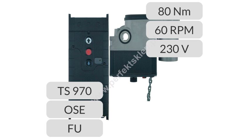 Shaft-mounted drive SE 8.60-25,40FU DES SK TS 970 OSE GfA Elektromaten – automation set