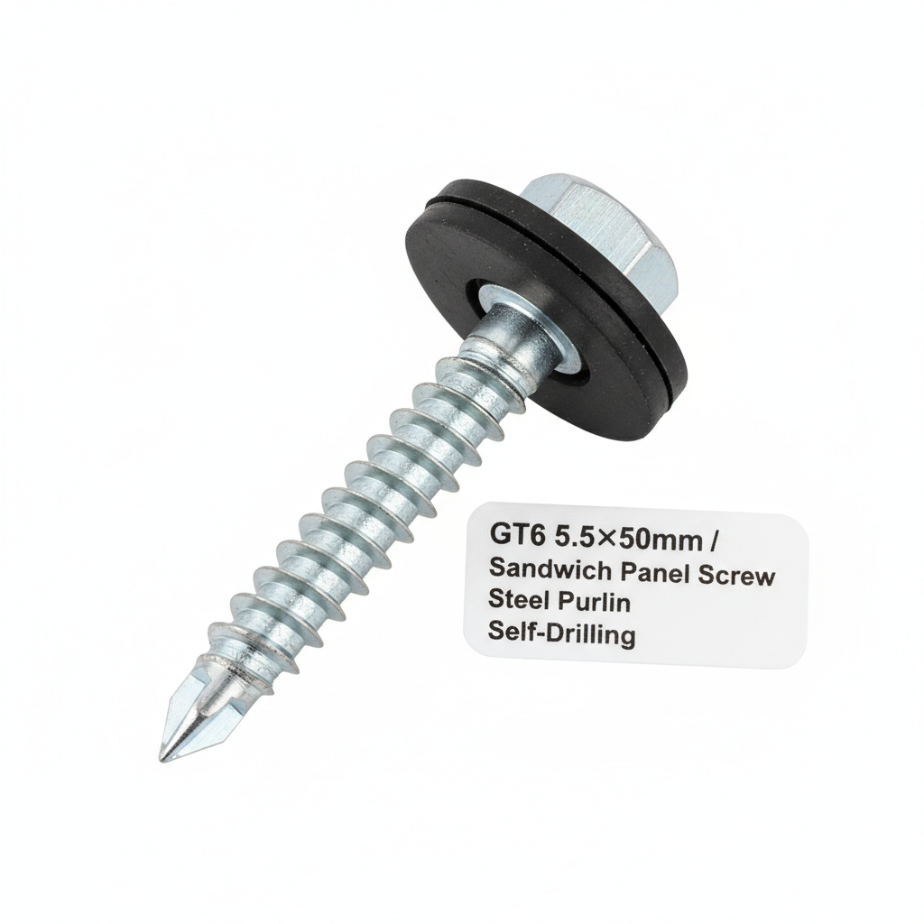 Wkręty GT6 5.5×50mm do płyt warstwowych — stal do 6mm (op. 250 szt.)