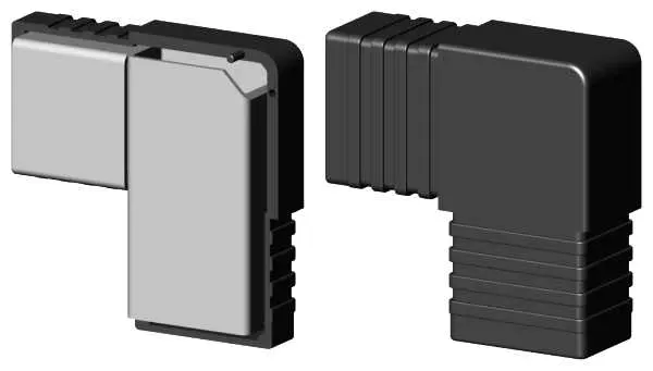 Łącznik wtykowy 2D2 antracyt RAL7016