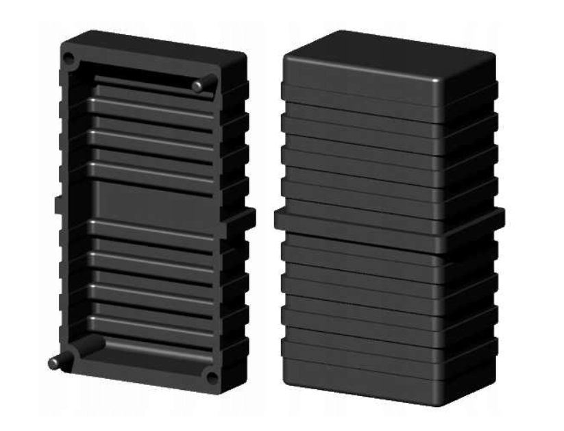 Narożny Łącznik wtykowy plastikowy 2D2 Kolor Czarny profil 60×40×1,5mm (kopia)