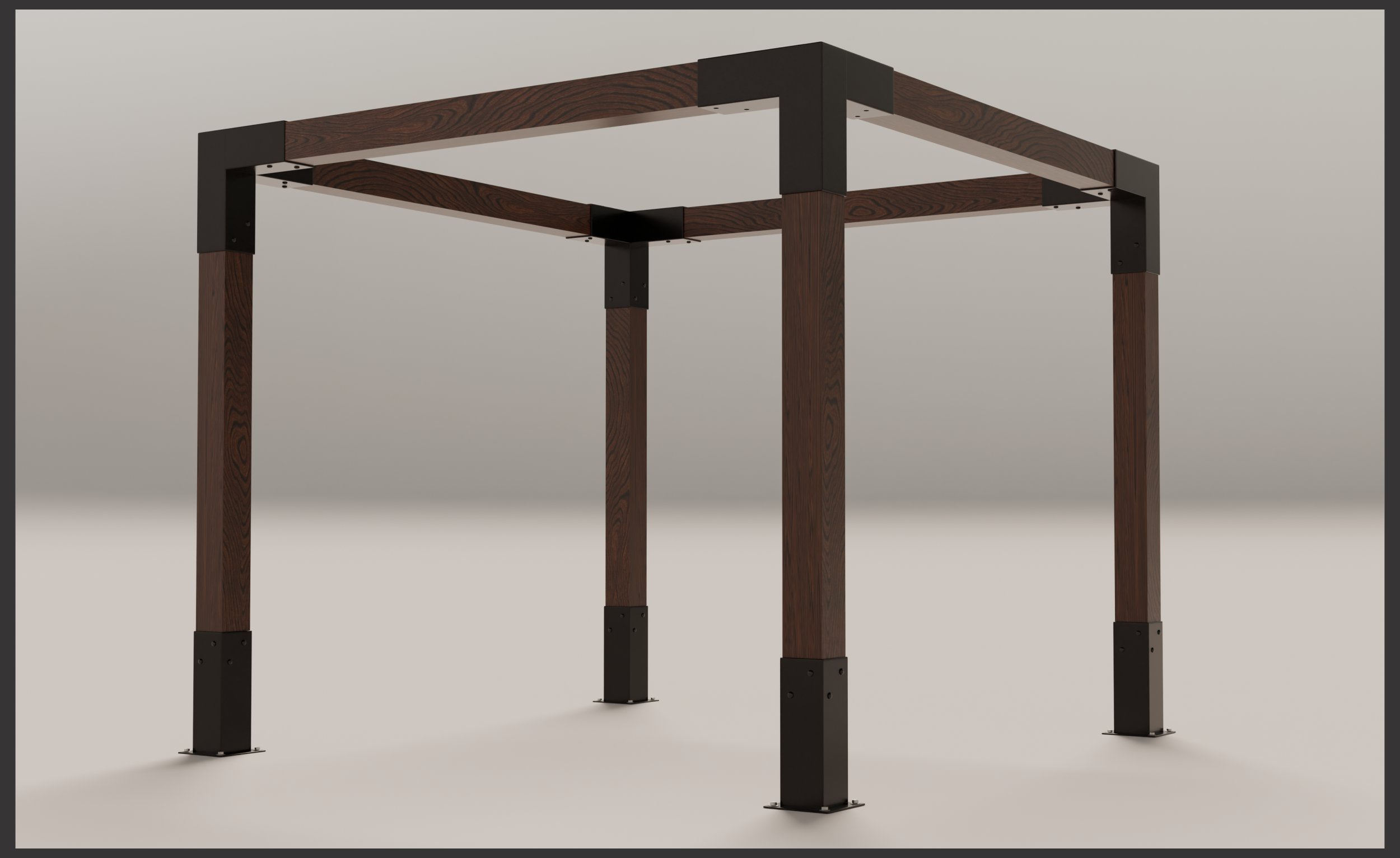 Garden Pergola 3×3m — Series B (3×3m Module)
