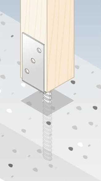 Anchor Base Foot - of the column to be embedded in concrete