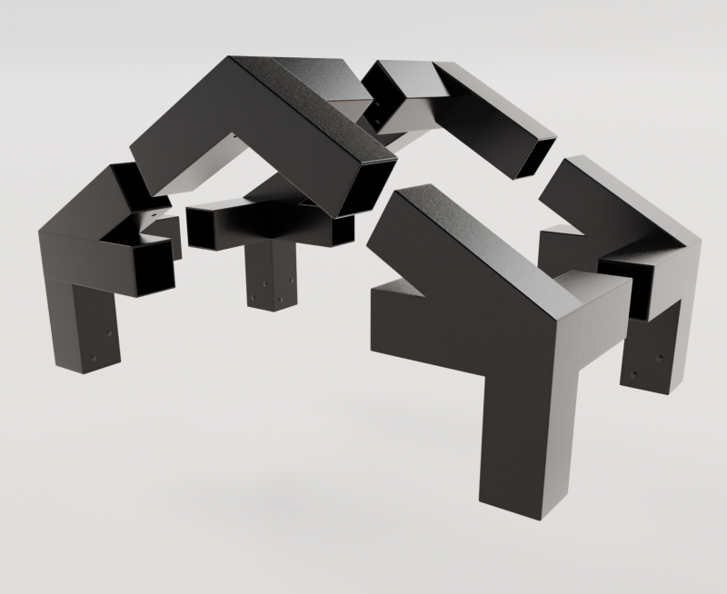 Garden pergola A-Type 3×3m - Set: Connectors