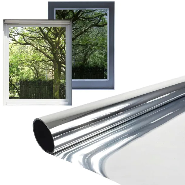 Self-adhesive Venetian mirror foil - windows, doors, glass (150 cm)